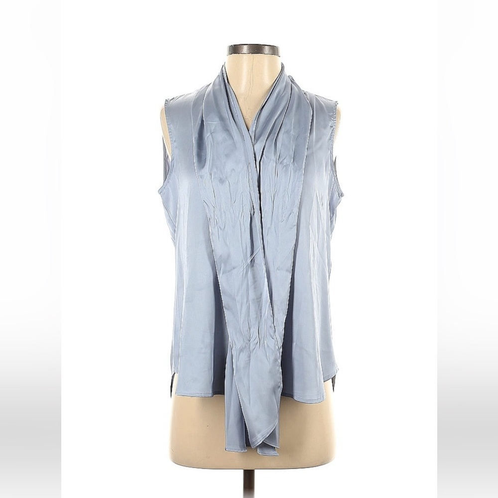 Timeless Silky Blue Sleevleess Blouse Size Small